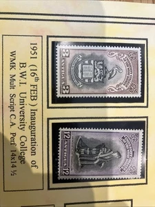 ANTIGUA 1951 BWI COLLEGE STAMP SET MINT - Picture 1 of 1