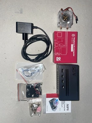 Raspberry Pi 4 Model B 4GB mit GeekPi Gehäuse, Netzteil und ICE Tower Kühlkörper - Bild 1 von 2