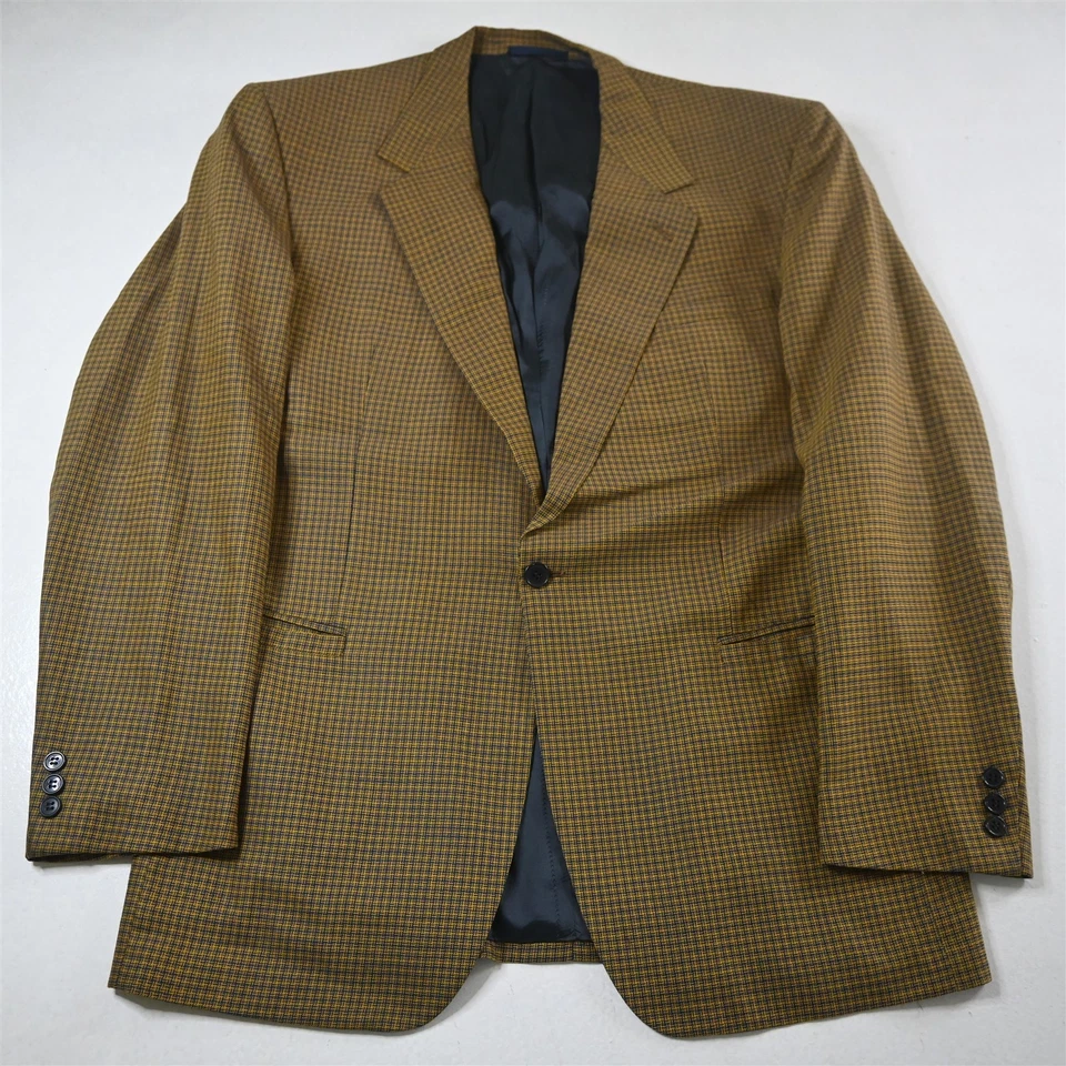 Chaqueta Blazer Abrigo Deportivo De Colección EE. UU. V2 Versace 44L Azul Amarillo 100% Lana para Hombres Foto 1 de 4
