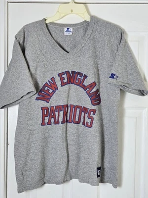 Camiseta De Colección Starter New England Patriots Cuello en V Para Hombre Talla Grande Gris EE. UU. Foto 1 de 4