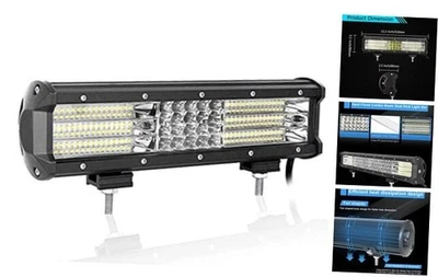  12 Inch 330W Led Light Bar Flood Beam Led Bar 12V 24V Waterproof Offroad  - Image 1 of 4
