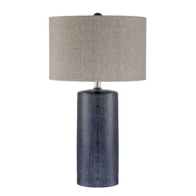 Lámpara de mesa de cerámica azul marino Lite Source Jacoby 28 1by2 pulgadas Foto 1 de 2