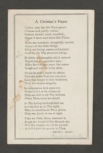 A CHRISTIAN'S PRAYER USED POSTCARD - Picture 1 of 2