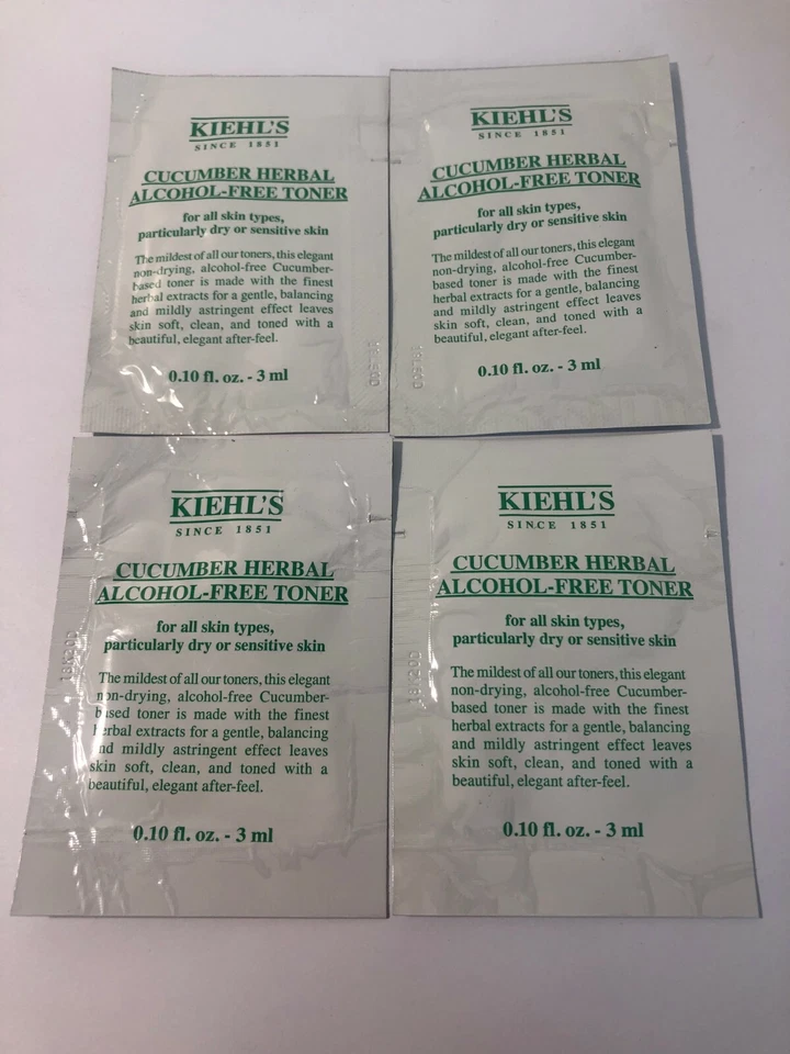 4 X KIEHL'S CUCUMBER HERBAL ALCOHOL-FREE TONER 3ML/EA - Image 1 of 1
