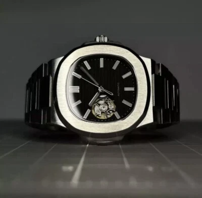 Custom 40mm “Jumbo” Open Heart Black Watch Mod w/ NH38 Automatic Movement - Image 1 of 4