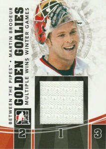 2010-11 Between the Pipes Golden Goalies Jerseys Black #GG05 Martin Brodeur/80