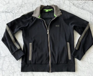 Hugo Boss track Jacket men black beige sz L Mint Condition Exclusive Collection - Picture 1 of 6