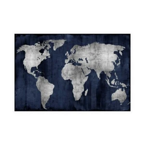 Stampa su Tela su Carta Poster o Quadro Brennan Russell The World - Silver on Bl - Imagen 1 de 2