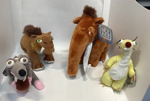 4 Ice Age Soft Toy Plush 2002 Jakks Pacific Vintage 20th Century Fox Rare - Picture 1 of 11