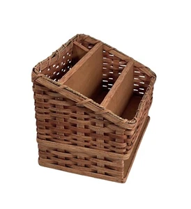 Amish Desk Organizer Handmade Mail Compartment Letter Organizer Woven Basket - Picture 1 of 4