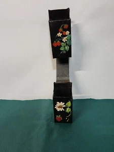 VINTAGE EZ TIN WALL HUNG MAIL ORGANIZER W/ KEY HOOKS Hinged 2 pieces - Picture 1 of 5