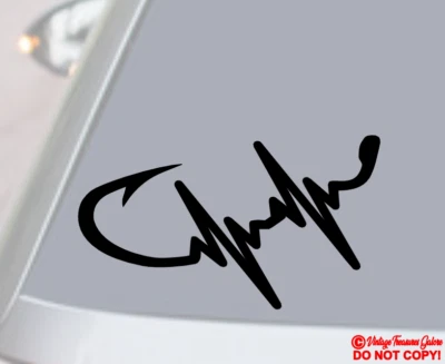 GANCHO DE PESCA LIFELINE Vinilo Calcomanía Adhesivo Coche Ventana Trasera Parachoques Peces Señuelo Bajo Foto 1 de 2