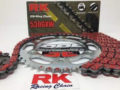 Red 2009-14 Yamaha R1 RK GXW530 16/47 Quick Acceleration Chain and Sprocket Kit - Image 1 of 4