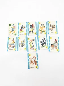 1955 Disney Donald Duck Playing Cards Blue 1-10 + Donald 4 Leaf Clover w/Cone - Picture 1 of 10