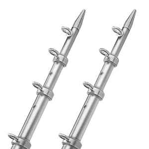 TACO SILVER Telescoping Outrigger Poles 15ft 1.5 in Telescopic Tele Heavy Duty - Picture 1 of 7