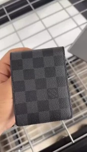 Louis Vuitton Slender ID Wallet Damier Graphite Black/Gray Used - Picture 1 of 4