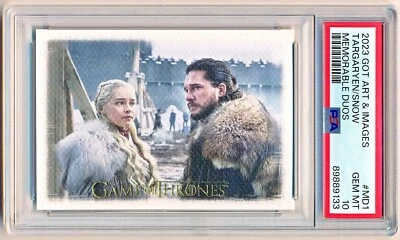 Game of Thrones Art & Images Daenerys & Jon Snow Memorable Duos #MD1 /75 PSA 10 - Image 1 of 2