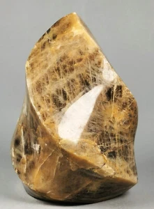 Increíble Estatua de Reiki Orbicular Llama Pulida Cristal PIEDRA LUNAR Negra - Imagen 1 de 12