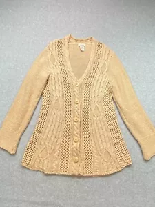 Sundance Sweater Cardigan Womens Size Medium Petite Cotton Casual City Cozy Soft - Picture 1 of 13