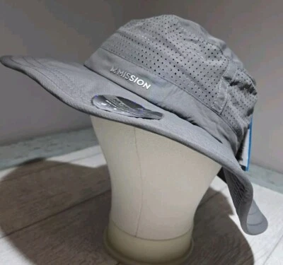 Sombrero cubo Mission Hydroactive Cooling UPF 50 OS ala gris carbón 109979 NUEVO Foto 1 de 4
