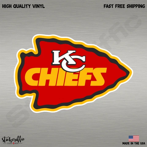 Kansas City KC Chiefs NFL Football Color Logo Sports Decal Sticker-Free Shipping Cover