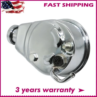 Bomba de dirección asistida para Chevy BBC SBC 350 454 cromo Saginaw 5/8" estilo Key Way Foto 1 de 4