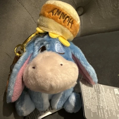 Disney Japan Store Winnie the Pooh Eeyore Plush Keychain Honey Day 2025 New - Image 1 of 4