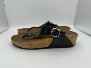 Fitflop 1.75" Sandals Womens 8 Black Buckles Vacation Travel Beach Resort Cruise - Bild 1 von 8