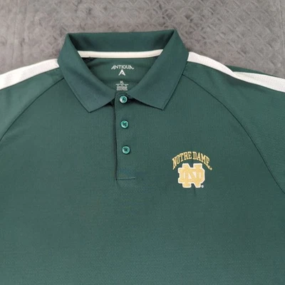 Polo Notre Dame Lucha Irlandés Verde Antigua Manga Corta Hombres XL Foto 1 de 4