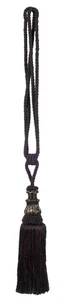 Elegance Black Tapestry Decorative Tassels - Picture 1 of 2
