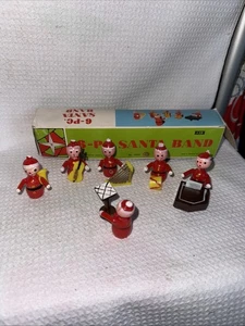 Vintage 1969~ 6 PIEZAS BANDA DE SANTA DE PLÁSTICO PINTADO~DAN-DEE IMPORTS NY, Hong Kong - Imagen 1 de 4