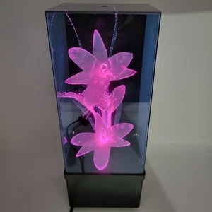Vintage 1980's FiberOptic Color Changing Flower Lamp/Music Box - Picture 1 of 19