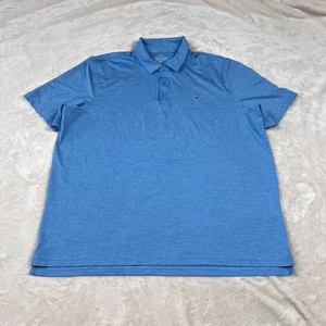 Vineyard Vines Performance Polo Shirt Men XXL 2XL Blue Striped Short Sleeve Poly - Picture 1 of 11