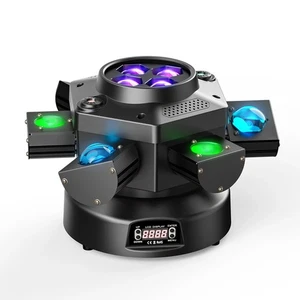 Yiflamefly 200W Moving Head DJ Lights 6 Arms Party Lights RGBW 4IN1 LED Stage Li - Picture 1 of 8