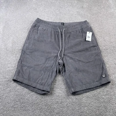 Pantalones Cortos Billabong Para Hombre Gris Mediano Mike EW Pana Tirar con Cordón NUEVO NUEVO CON ETIQUETAS Foto 1 de 4