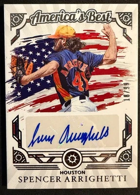 2025 Panini Boys Of Summer Spencer Arrighetti America's Best AUTO #/99 (RC) - Image 1 of 2