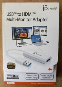 J5create USB to HDMI 1080p HD Multi-Monitor Adapter (JUA254-4A)... FREE S&H! - Picture 1 of 2