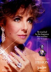 1987 Passion Elizabeth Taylor Parfum 1-seitige MAGAZINANZEIGE - Bild 1 von 1