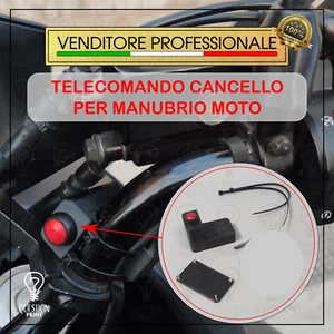 TELECOMANDO CANCELLO UNIVERSALE PER MANUBRIO 22MM MOTO APRI CANCELLO PULSANTE - Picture 1 of 10