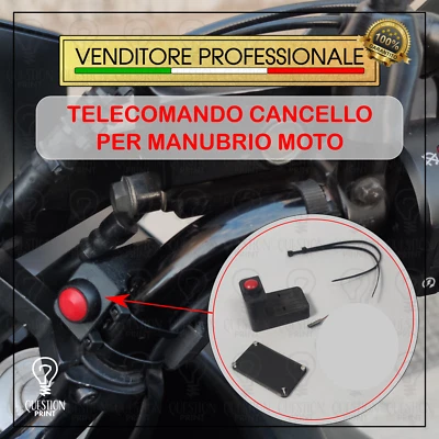 TELECOMANDO CANCELLO UNIVERSALE PER MANUBRIO 22MM MOTO APRI CANCELLO PULSANTE - Imagen 1 de 4