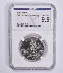 Mint State 9.9 1992-D Columbus Commemorative Half Dollar NGC X NGCX - Picture 1 of 5