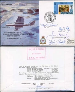B40c Breaking Record of Return from London to Capetown signed Cover - Bild 1 von 1