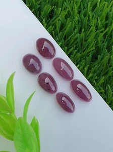 Lotto cabochon pietra rubino naturale non riscaldato non trattato sciolto dall'Africa - Foto 1 di 4