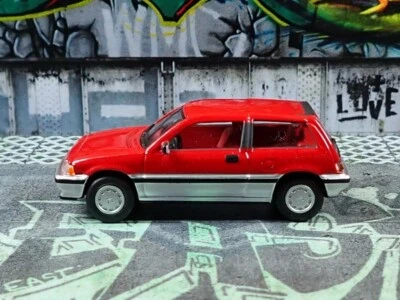 KONAMI / 1:64 1983 Honda Civic E-AH (Red). — 第 1/4 张图片
