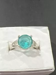 Ring Size 9 Turquoise Colored Stone - Picture 1 of 9