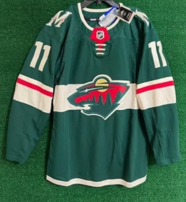 Minnesota Wild Zack Parise #11 Adidas Primegreen Home Jersey HD1292 Size 46 (S) - Image 1 of 4