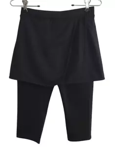 New L.L. Bean Kids Girls Black Skirted Legging Capri Crop Sz 12 - Picture 1 of 5