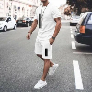👕👕Unique Summer Short Sleeve T-Shirt Shorts Set - Picture 1 of 20