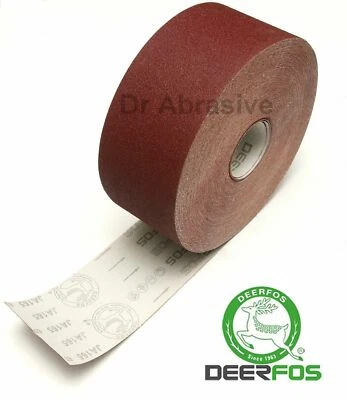 Emery Cloth Backed Sandpaper Roll DEERFOS 75mm 100mm 115mm 150mm GRIT 24-600