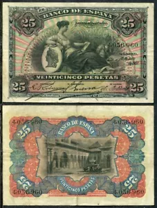 España 25 pesetas 1907 sin serie MBC/VF 308 - Picture 1 of 1